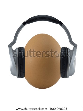Eggs for headphones on white background, with clipping path.