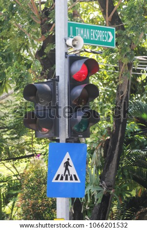 
traffic lights on the street