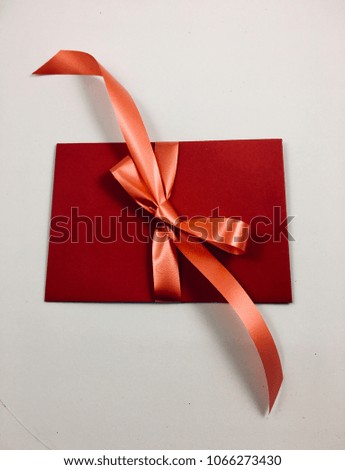 Valentines card ribbon