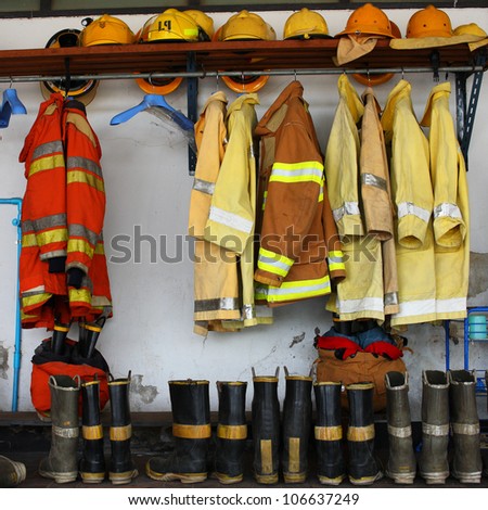 fireman suit Royalty-Free Stock Photo #106637249