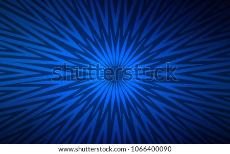 Dark BLUE vector cover with stright stripes. Modern geometrical abstract illustration with staves. The pattern for ad, booklets, leaflets.