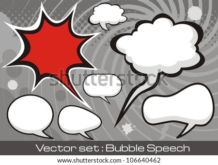Vector comics speech bubbles illustration