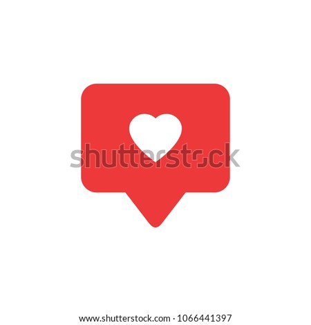 Like icon vector. Social media like vector icon. Instagram like notification. Notification Icon. Heart. Royalty-Free Stock Photo #1066441397
