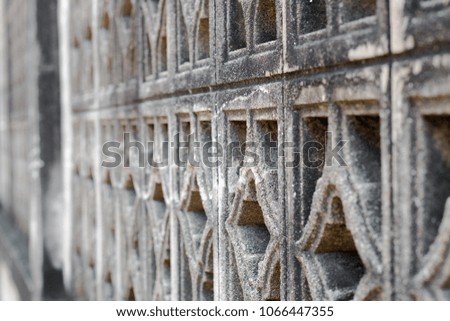 brick wall to creative texture and pattern for design and decoration isolate on background close up