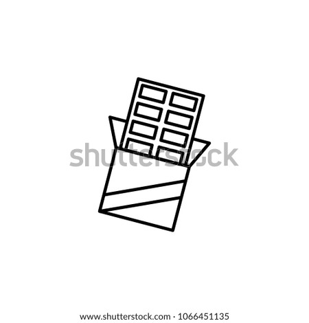 chocolate bar icon. Element of eating for mobile concept and web apps. Thin line  icon for website design and development, app development. Premium icon on white background