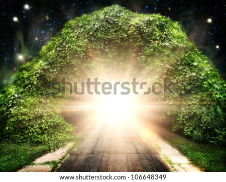 Way to another world, abstract natural backgrounds Royalty-Free Stock Photo #106648349