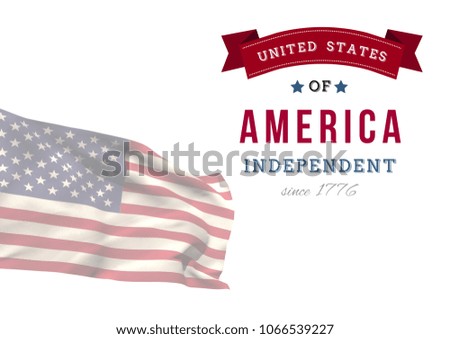 Composite image of the american flag for the independence day