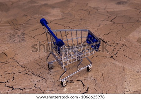 Shopping trolley isolated