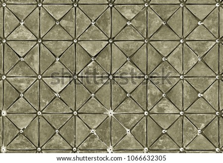 Closeup Shot of Geometric Pattern in Monotone or Monochrome Color for Interior / Exterior Works, Background, Backdrop or Wallpaper.