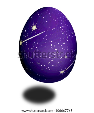 An egg with multi colors in mosaic pattern on for decorative and festival.