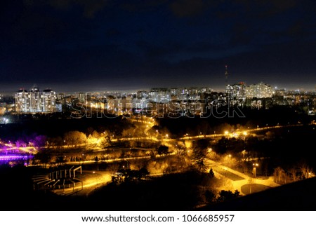 Night city lights