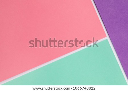 geometric pastel color paper background.