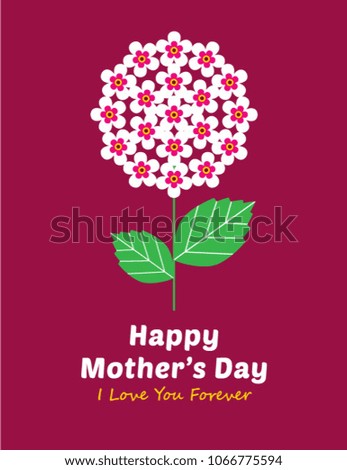 beautiful floral happy mother's day greeting card vector