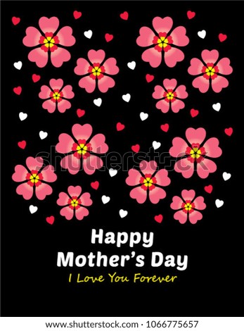 beautiful floral happy mother's day greeting card vector