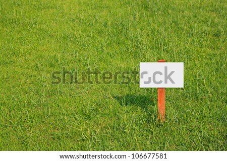 empty sign on green grass