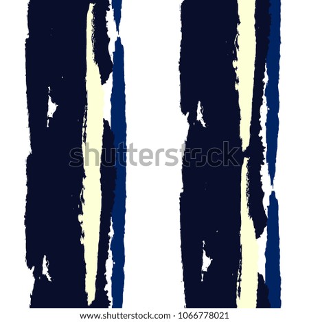 Seamless Grunge Stripes. Painted Lines. Texture with Vertical Brush Strokes. Scribbled Grunge Rapport for Cloth, Fabric, Textile. Rustic Vector Background