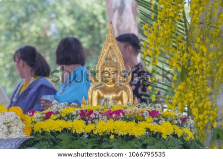 Statue of Buddha, Buddha image, , Songkran Festival of Thailand.
