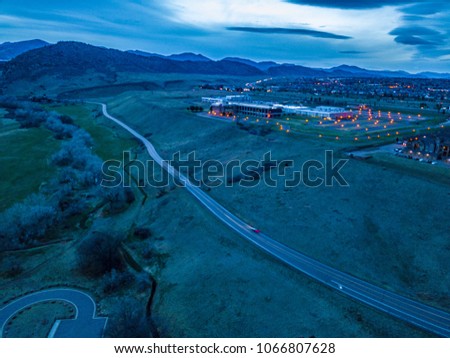 Drone Sunset in Denver, Colorado