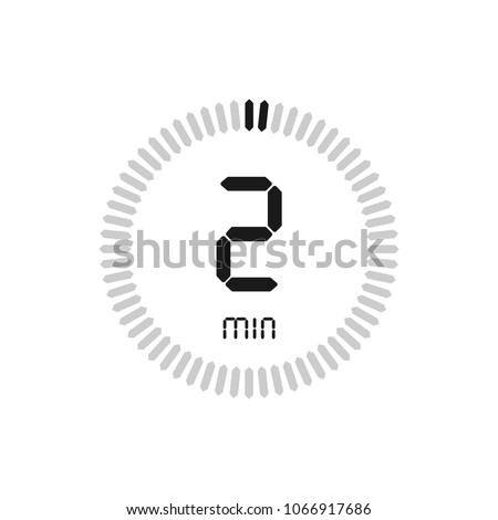 The 2 minutes, stopwatch vector icon, digital timer. clock and watch, timer, countdown symbol. Royalty-Free Stock Photo #1066917686
