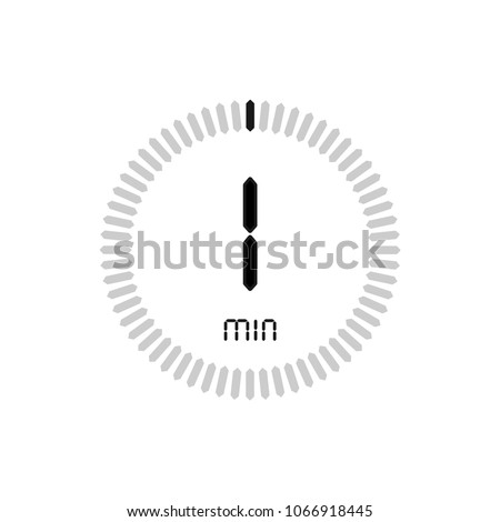 The 1 minutes, stopwatch vector icon, digital timer. clock and watch, timer, countdown symbol. Royalty-Free Stock Photo #1066918445