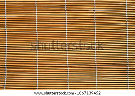 Texture of bamboo blinds close-up