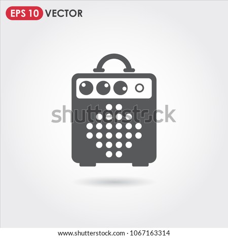 combo amplifier single vector icon on light background