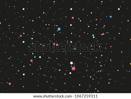 Vector background with colorful different size dots.