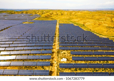 Industrial Aerial Photograph of New Energy Solar PV Panel