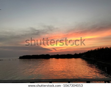 Sunset at Samutsakhon,Thailand