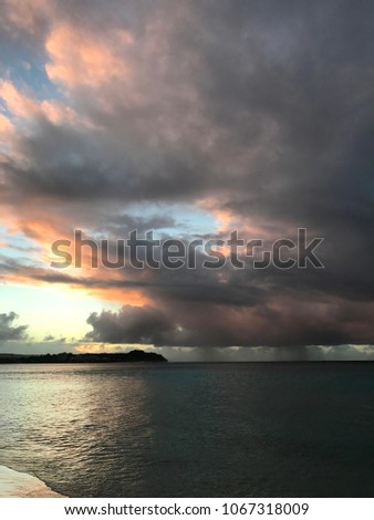 Guam tumon bay, beautiful sunset