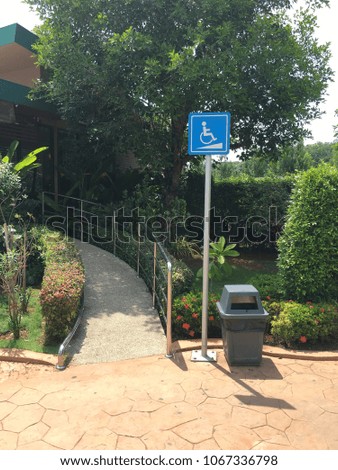 slope road for disability person .