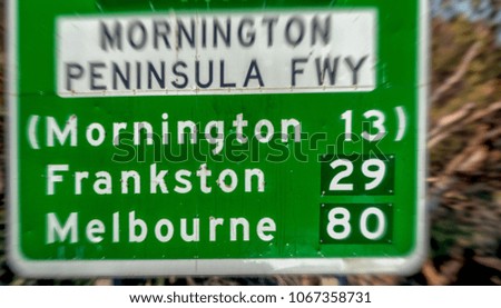 Road signs in Victoria state, Australia.