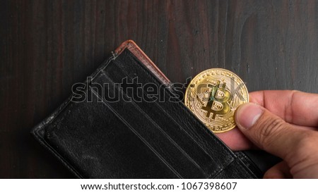  bitcoins on wallet  background 