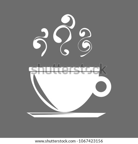 icon silhouette of coffee Royalty-Free Stock Photo #1067423156
