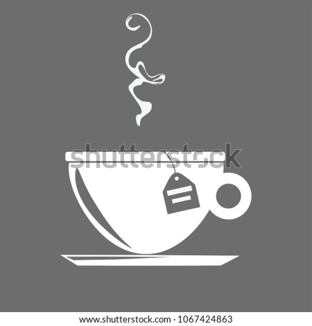 icon of a silhouette of a cup of tea Royalty-Free Stock Photo #1067424863