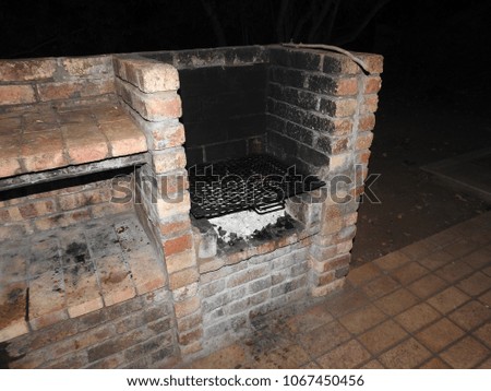 Barbecue area at a chalet.