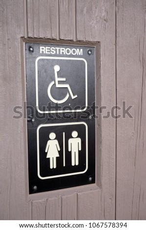 Accessible Gender Neutral Restroom Sign on Wall