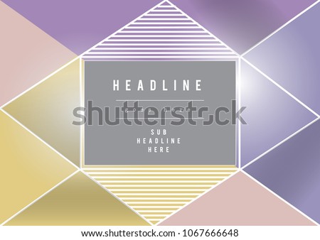Poster layout template/ Abstract background design/ Graphic design/ Geometrical shape pattern vector art/ Packaging background art