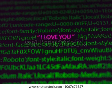i love you , love code