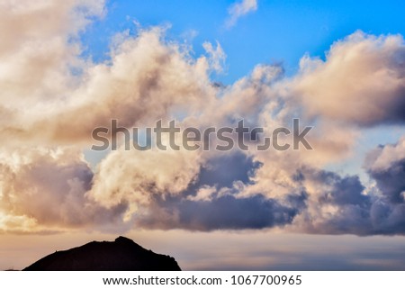 Spanish View Landscape in Tenerfe Tropical Volcanic Canary Islands Spain