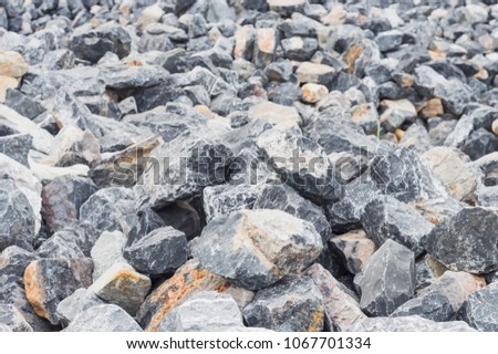 rock background,gray stone, Pile of Rocks Boulders for Construction