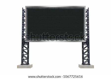 Medium center scoreboard stadium isolated on white background. use clipping path Royalty-Free Stock Photo #1067725616