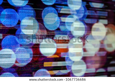 LED monitor, pattern of a digital glitch, abstract texture backg