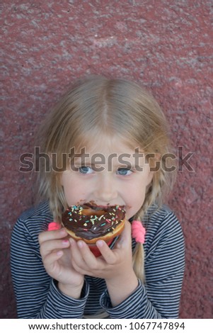 children and donut,