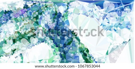 Abstract modern background with flower pattern. Raster clip art.