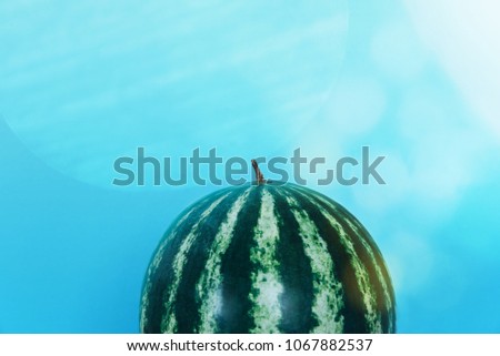 Fashion watermelon on pastel background. Summer color minimal concept.