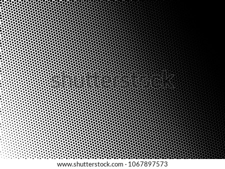 Dotted Halftone Background. Pop-art Points Overlay. Abstract Black and White Texture. Distressed Fade Backdrop. Vector illustration