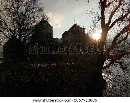sunshining at Chateau de Chillion, Switzerland