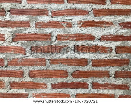 old wall of brick house.