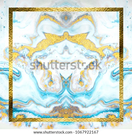 Natural luxury. Pastel trendy paint colors. Ancient oriental drawing technique. Rich background. Very beautiful art with golden powder